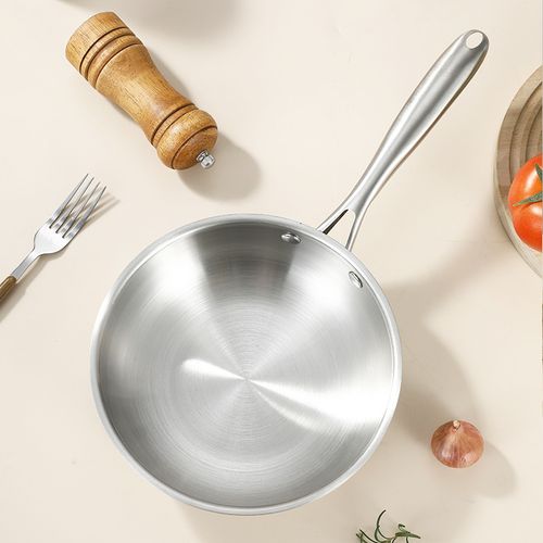 Soup Pot Non Stick Frying Pan, Frying Pan, Domestic Uncoated Stainless Steel Steak Pot, Induction Cooker, Gas Stove, Applicable