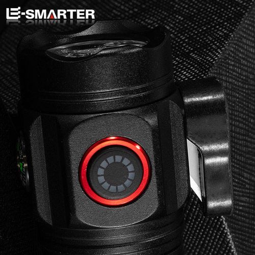 USB rechargeable tactical flashlight, mini aluminum LED flashlight with clip, 1000-meter beam distance, waterproof function
