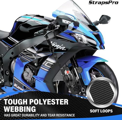 Retractable Ratchet Straps, 1763lb Break Strength Self Retracting Ratchet Straps Heavy Duty with Soft Loops, 10FT Auto Tie Down Straps Easy Retract for Motorcycle, Truck, Securing Cargo