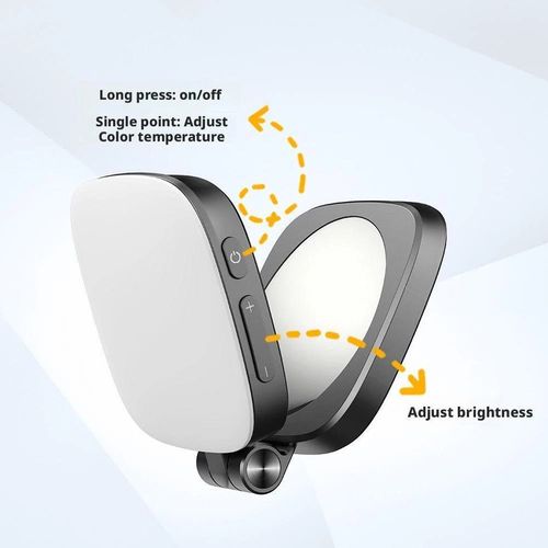 for Small Rig Light for IPhone, Phone Light with A Mirror,Magnetic Selfie Vide^