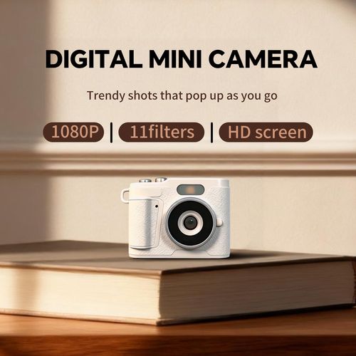 Children's version retro mini digital camera - The CMOS sensor size is 1-1.8 inches, the LCD screen size is 0.96 inches, 8 million pixels, maximum resolution 3072×2456, supports USB 2.0 interface.