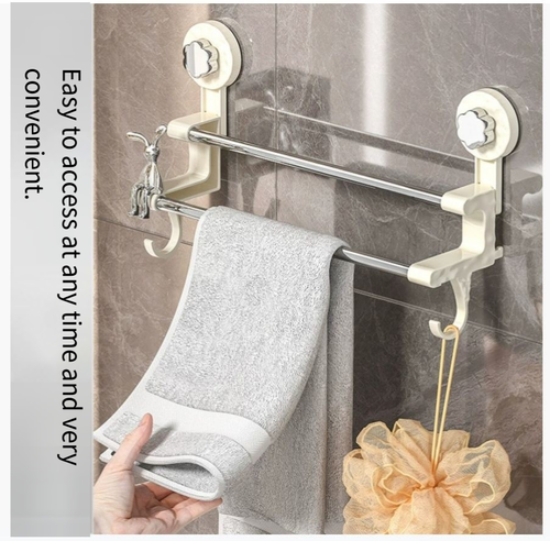 Suction cup hook clothes hanger rail towel bar storage box bathroom shoe