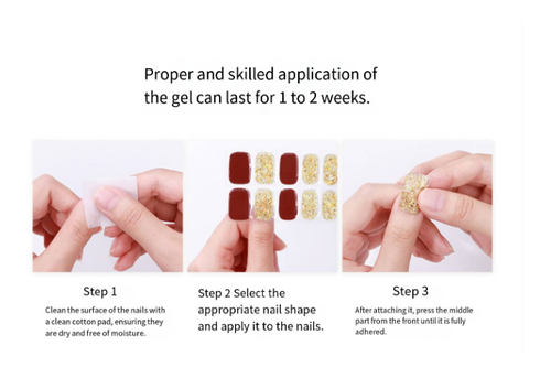 Orchid Semi-cured Gel Nails Sticker Kit (32 stickers)