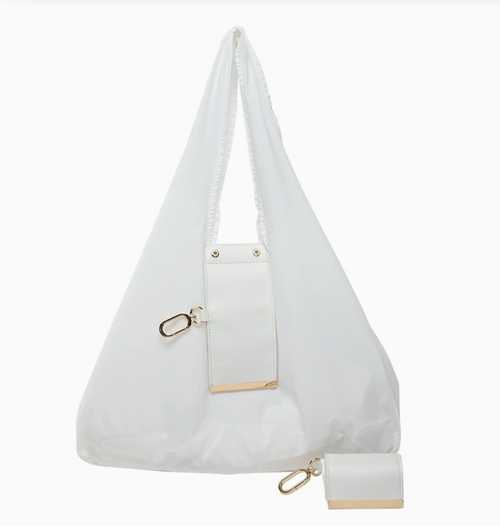 Keote — Keychain Tote  Similar style Ins backpack with keychain storage, large capacity eco-friendly and convenient shopping bag, hanging accessory bag, accessory bag