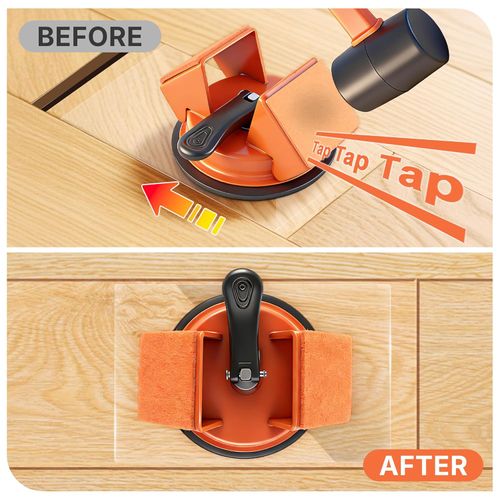 Floor Gap Fixer Tool, Enhanced Suction Cup Repair Kit for Floating Vinyl Plank Fixing Wood Close Gaps, Heavy Duty Iron Grabber for Smooth Surface Tile Installation