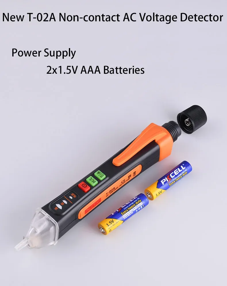 Voltage Tester,T‑02A ABS Non Contact Voltage Tester with Infrared Pointing Function for Power Supply Overhaul