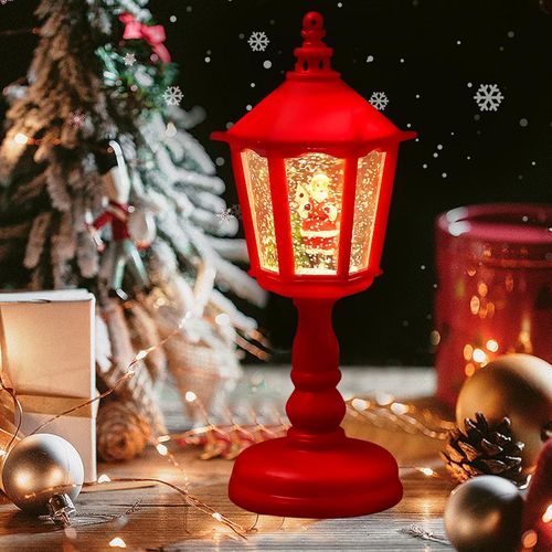 Christmas Snow Globe Lantern - Warm Light Christmas Lantern Snow Globe | Christmas Lantern Winter Snow Globe for Living Room Bedroom Party Favors