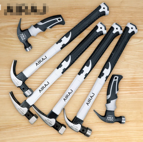 AIRAL Short-Long Handle Claw Hammer Double Nail High Carbon Steel Household Durable Anti Slip Industrial Grade Hand Tool