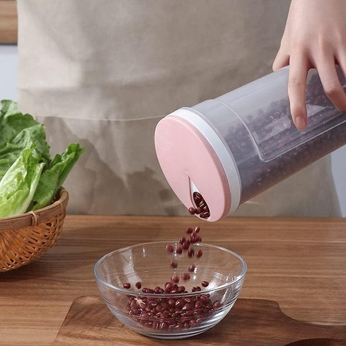 kitchen jars 2L Tall Clear Spaghetti Pasta Storage Container With Adjustable Lid Plastic Kitchen Food Storage Jar Kitchen Storage Containers Useful Container Set