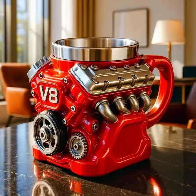 V8 V6 Engine Model Coffee Mug