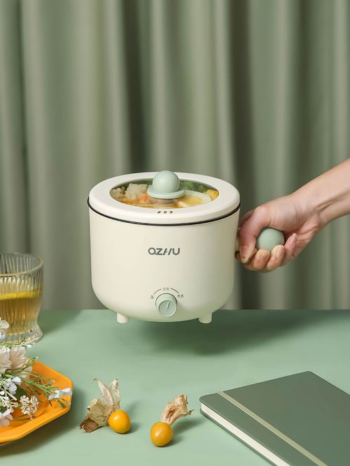 Portable Electric Pot 1.8L with Green Ball Handle for Cookin