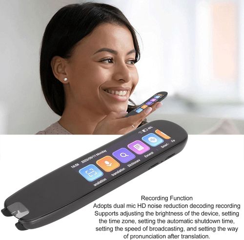 Translation Scanning Pen, WiFi Smart Translation Pen Support 131 Languages Online Voice Translation, Dictionary Recording Scan Reader Pen for Language Learners Business Travel (Black)