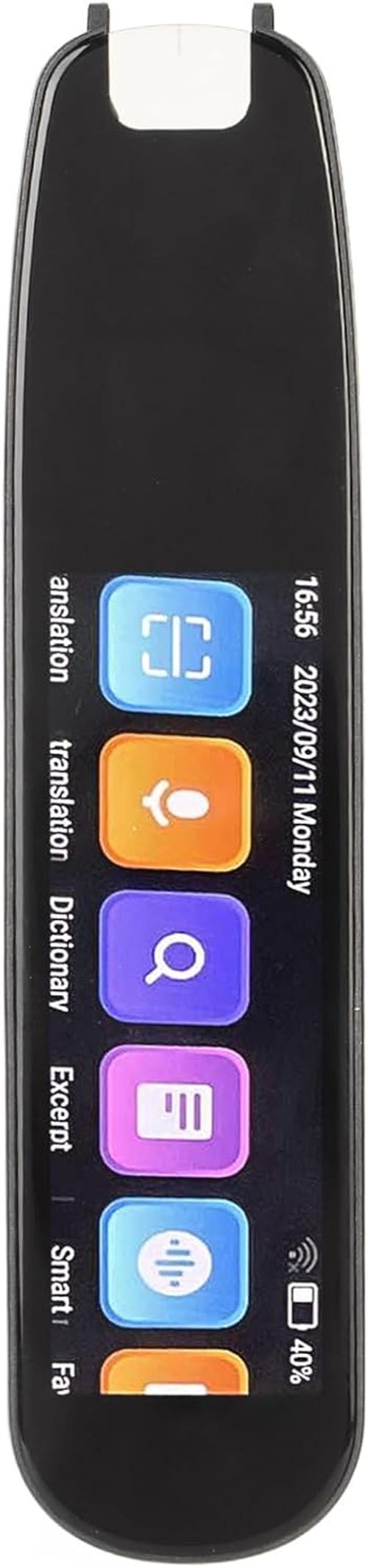 Translation Scanning Pen, WiFi Smart Translation Pen Support 131 Languages Online Voice Translation, Dictionary Recording Scan Reader Pen for Language Learners Business Travel (Black)