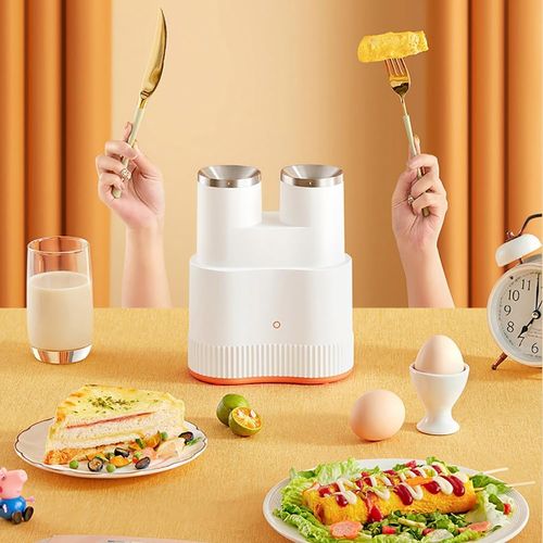 Electric Double-Tube Egg Roll Machine, Electric Egg Roll Machine, Multi-Function Sausage and Egg Roll Machine, Suitable for Family Breakfast