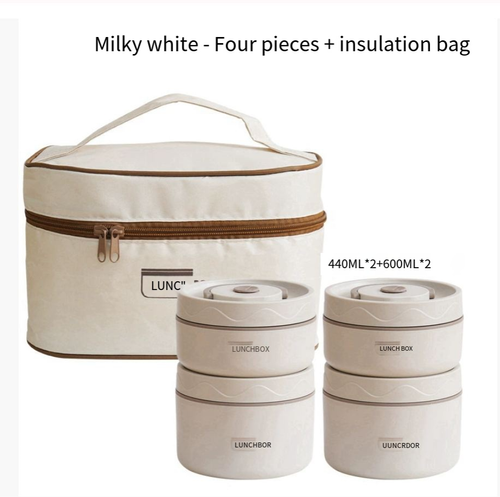 Insulated Lunch Container Box Round Sealed Bag for Jar Circular Boxed with Circle for Purse Lunch Boxes (4Pcs)