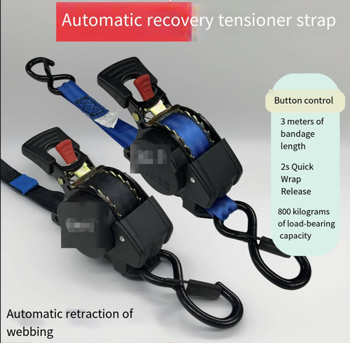 Retractable Ratchet Straps, 1763lb Break Strength Self Retracting Ratchet Straps Heavy Duty with Soft Loops, 10FT Auto Tie Down Straps Easy Retract for Motorcycle, Truck, Securing Cargo