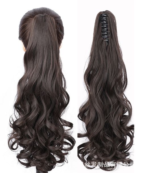 60 cm Hairpiece Ponytail Extensions Braid Hair Extension Braid Hairpiece with Clip Pony Hairpiece Real Hair Braids Extensions Hair Topper Women's Real Hair Ponytail