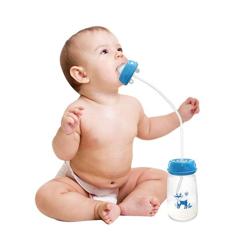 Standard Neck Hands Free Baby Feeding Bottle  OEM Food Grade Soft Silicone PP Infant Drinking Cup Baby Bottle