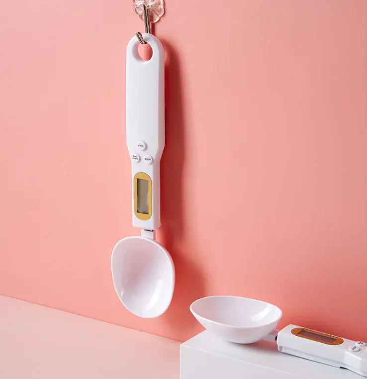 Electronic Spoon Scale Measuring Spoon, with LCD Display, High Accuracy & Detachable Design, for Solid and Liquid Ingredients