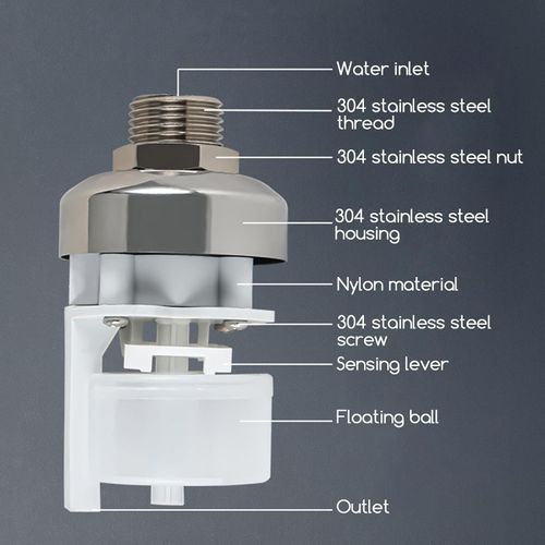 Water Regulator - Water Tank, Steel Float Valve, 304 Stainless Steel, Fully Automatic Water Control, Float Valve, Stainless Steel Float Ball Valve for Water Tank, Pool, Pond