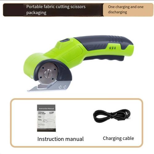 Cardboard Cutter Electric Box Cutter, Cordless Electric Scissors Carpet Cutter Tool with Rechargeable & Safety Lock, Rotary Blade for Recycling Cutting Leather, Blanket, Gifts for Men Adult Crafter