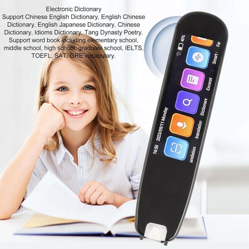 Translation Scanning Pen, WiFi Smart Translation Pen Support 131 Languages Online Voice Translation, Dictionary Recording Scan Reader Pen for Language Learners Business Travel (Black)