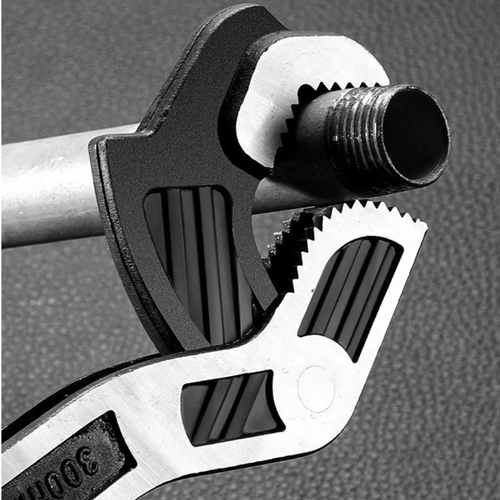 Self-Locking Adjustable Universal Pipe Wrench - Durable Chrome Vanadium Steel Spanner for Home and Auto Repairs