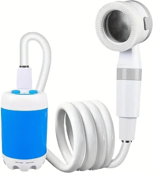 Portable Camping Shower Pump - Rechargeable Outdoor Shower Head Sprayer, Pump