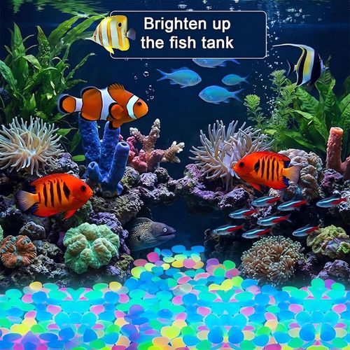 2026 Colorful Glow-in-the-Dark Garden Stones Night Guide Luminous Pebbles Rainbow Glow in the Dark Stepping Rocks Outdoor Landscaping Decor Glowing Stones Fish Tank Aquarium Decorations