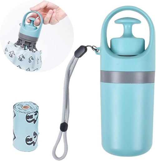 Dog Pooper Scooper Small Portable with Bags, Handheld Cat Pet Pooper Scooper Guinea Pigs Poop Scoop Grabber Collector Waste Dirt Pickup for Grass Garden Walks Travel