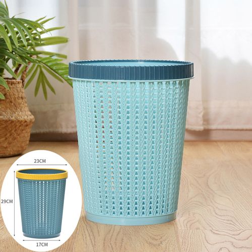 Currently unavailable. We don't know when or if this item will be back in stock.  Delivering to Los Angeles 90017 - Update location Add to List  Click to see full view         Ask Rufus  Is it easy to empty?   Can it be used in a car?   Does it have a lid?   Ask something else Trashcan Trash Can, Round Hollow Waste Paper Basket, Trash Can, Trash Storage Bedroom, Room Guest, Hall Trash Can (23cm*29cm High) (Size : Medium)