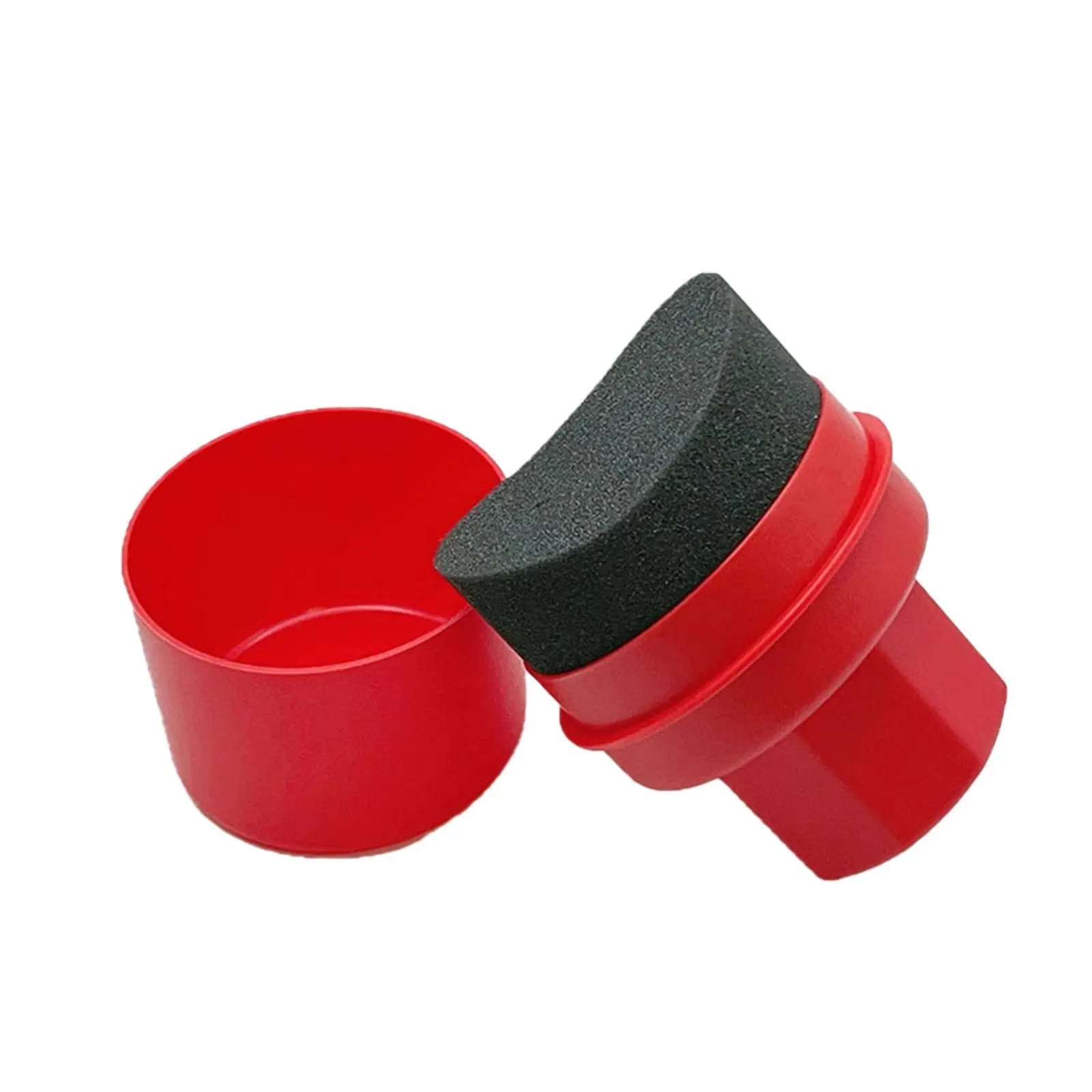 Car Tire Waxing Sponge Car Wax Applicator Pad with Lid Curved Shaped Easy Waxing