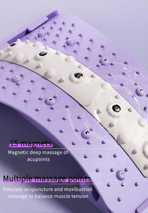 Lumbar Support Board 4 Level Adjustable Back Stretcher for Pain Relief for Spine Decompression, Home Back Massage  Chiropractor Cracker Board