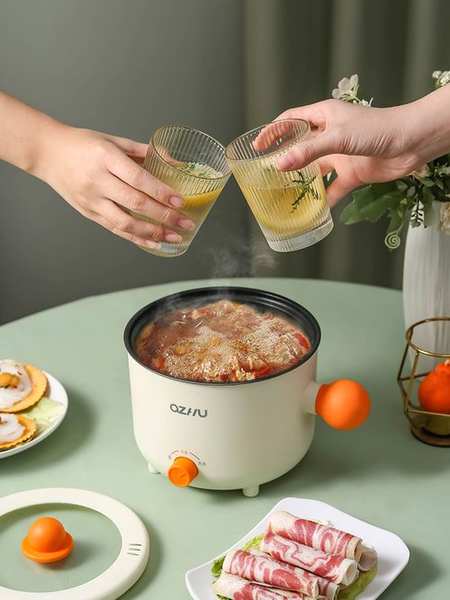 Portable Electric Pot 1.8L with Green Ball Handle for Cookin