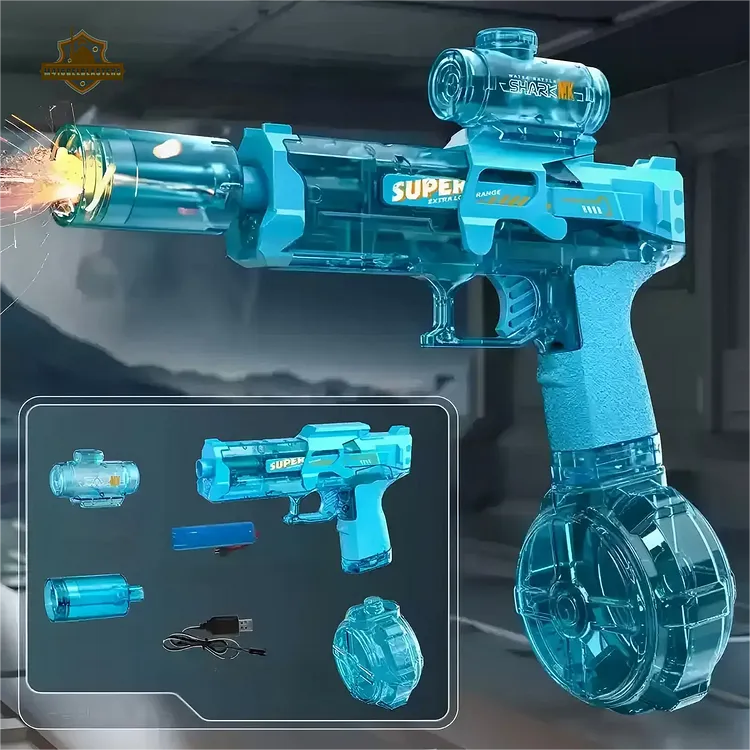 Firelight Ice Mouse Electric Water Gun – Powerful Rechargeable Blaster with Flash Effects
