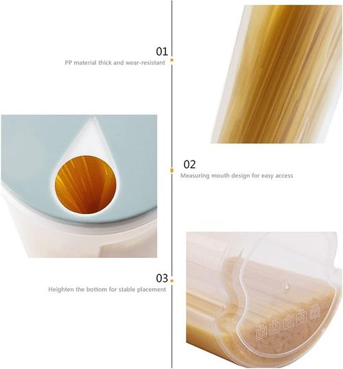 kitchen jars 2L Tall Clear Spaghetti Pasta Storage Container With Adjustable Lid Plastic Kitchen Food Storage Jar Kitchen Storage Containers Useful Container Set