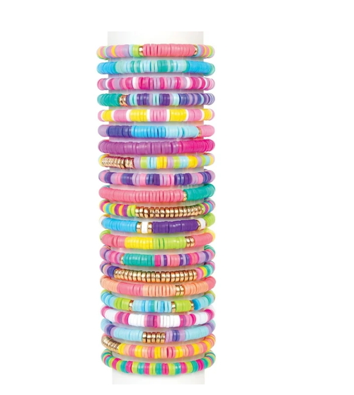 Make It Real: Swift Clicks - Heishi Bracelet Maker - 2047pc, DIY Jewelry Craft Kit, Design & Make 23 Bead Bracelets, Rotate-Click-Wear, Girls Kids 8+
