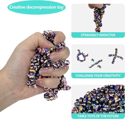 510pcs Ferrite Putty Fidget Toys, Magnetic Stones Fidget Toys Adults, Desk Fidgets Toys for Stress and Anxiety Relief and Kill Time, Novelty Adults Gifts Colorful