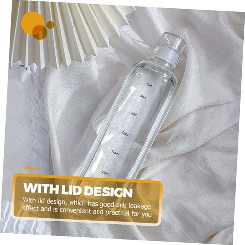 Outdoors Essential Large Capacity Water Bottle Glass Drinking Cup Time Scale Dishwasher Safe Leakproof