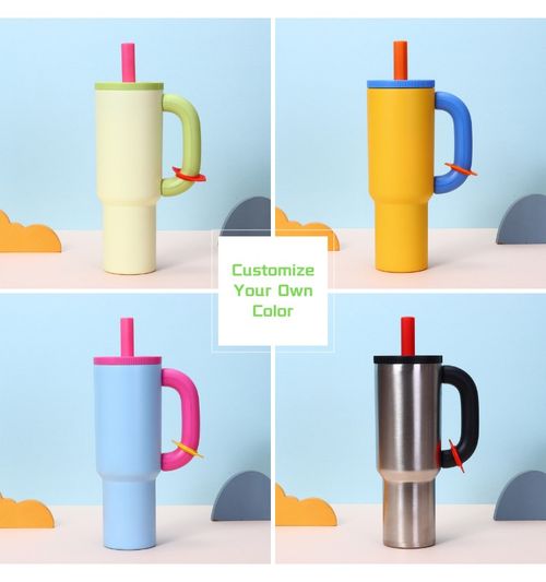 40oz car bottle with large capacity peach