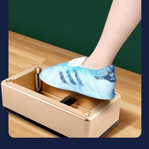 Shoe Cover Machine Home Automatic Foot Pedal Disposable Shoe Cover Machine Automatic Shoe Cover Machine(Gold,100pcs)