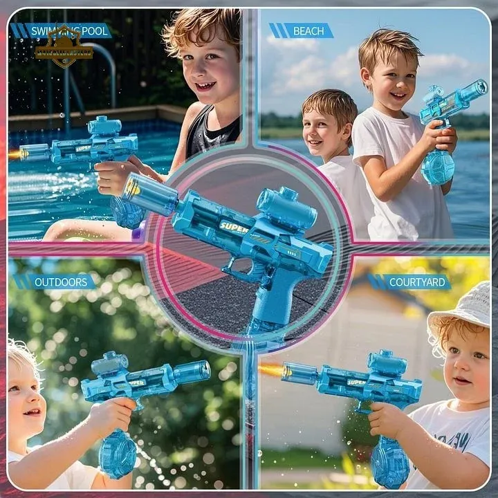 Firelight Ice Mouse Electric Water Gun – Powerful Rechargeable Blaster with Flash Effects