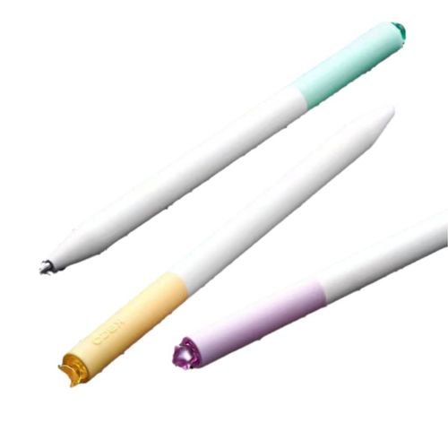 Kaco FIRST Gel Pens Cute Stationery Black Ink, 0.7 mm Medium Point, Aesthetic Cute Star Pens for Journaling (3 Bright Colors)
