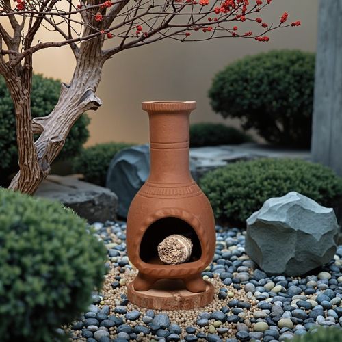 Palo Santo Mini Chiminea - Elegante soporte de incienso de cerámica para limpieza y relajación - Soporte de textura de salvia hecho a mano, ideal para meditación y altares - Diseño duradero para quemar palos