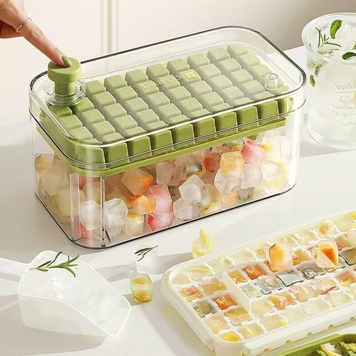 50 cells Ice Cube Mold Set,Multifunctional Ice Making Model,Food Grade Material - Frozen Baby Vegetable Puree &Mashed Potatoes Making,Ice Cubes for Cocktails,Whiskey, Soda