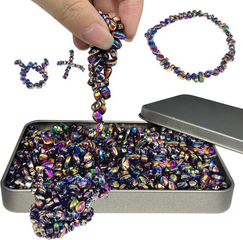 510pcs Ferrite Putty Fidget Toys, Magnetic Stones Fidget Toys Adults, Desk Fidgets Toys for Stress and Anxiety Relief and Kill Time, Novelty Adults Gifts Colorful