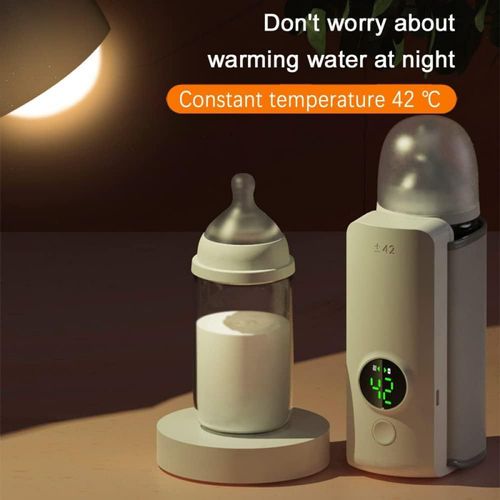 Portable Youngsters Bottle Warmer, Suitable for Travel, Quick Heating, Constant Heating for Up to 5 Hours, Accurate Temperature Control, Comfortable Feeding Anywhere, Waterless Heating Mil