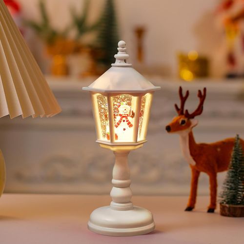 Christmas Snow Globe Lantern - Warm Light Christmas Lantern Snow Globe | Christmas Lantern Winter Snow Globe for Living Room Bedroom Party Favors