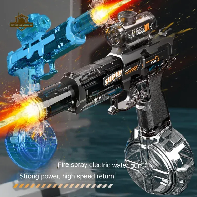 Firelight Ice Mouse Electric Water Gun – Powerful Rechargeable Blaster with Flash Effects