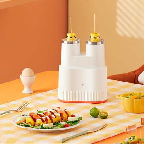 Electric Double-Tube Egg Roll Machine, Electric Egg Roll Machine, Multi-Function Sausage and Egg Roll Machine, Suitable for Family Breakfast